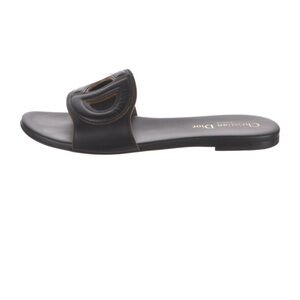 Dior Elegant Black Slide Sandals